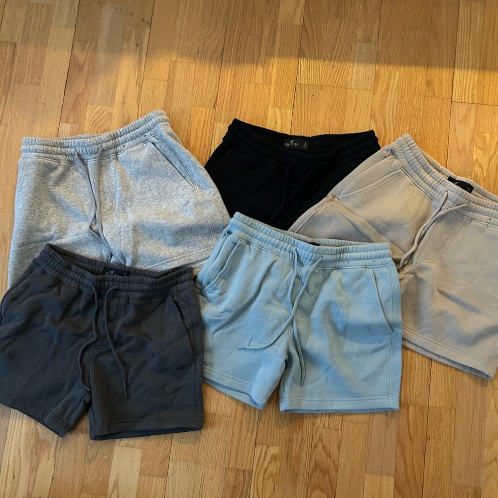 Set of Five Casual Shorts in Neutral Tones